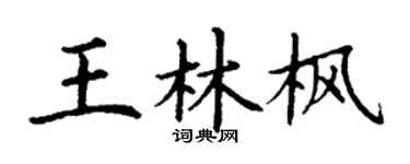 丁谦王林枫楷书个性签名怎么写