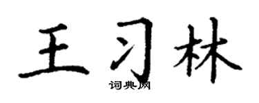 丁谦王习林楷书个性签名怎么写