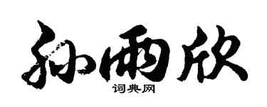 胡问遂孙雨欣行书个性签名怎么写