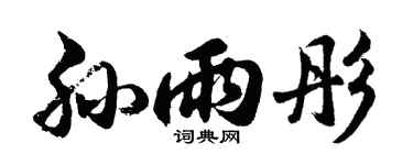 胡问遂孙雨彤行书个性签名怎么写