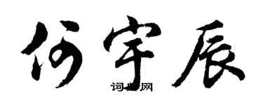 胡问遂何宇辰行书个性签名怎么写