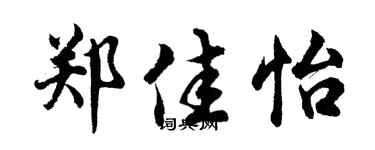 胡问遂郑佳怡行书个性签名怎么写