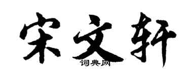 胡问遂宋文轩行书个性签名怎么写