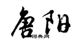 胡问遂唐阳行书个性签名怎么写