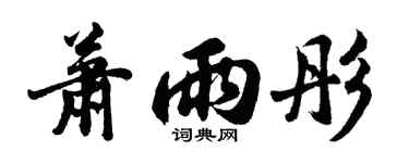 胡问遂萧雨彤行书个性签名怎么写