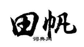 胡问遂田帆行书个性签名怎么写