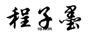 胡问遂程子墨行书个性签名怎么写