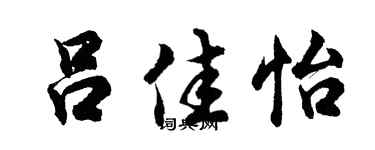 胡问遂吕佳怡行书个性签名怎么写