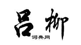 胡问遂吕柳行书个性签名怎么写