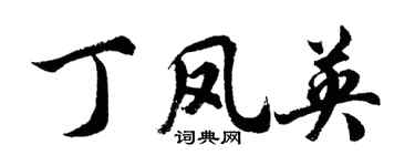 胡问遂丁凤英行书个性签名怎么写