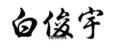 胡问遂白俊宇行书个性签名怎么写