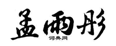 胡问遂孟雨彤行书个性签名怎么写