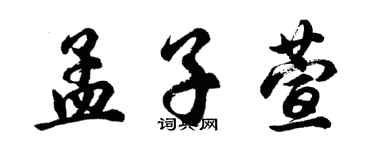 胡问遂孟子萱行书个性签名怎么写