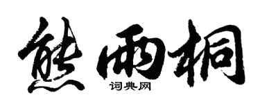 胡问遂熊雨桐行书个性签名怎么写