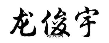 胡问遂龙俊宇行书个性签名怎么写