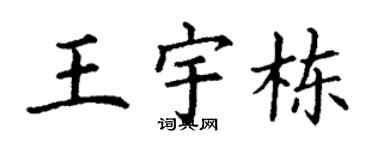 丁谦王宇栋楷书个性签名怎么写