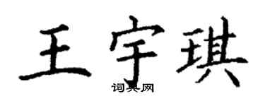 丁谦王宇琪楷书个性签名怎么写