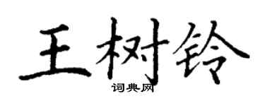 丁谦王树铃楷书个性签名怎么写