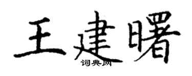 丁谦王建曙楷书个性签名怎么写