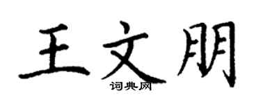 丁谦王文朋楷书个性签名怎么写