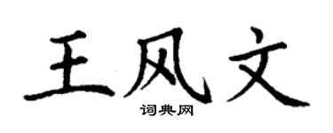 丁谦王风文楷书个性签名怎么写