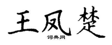 丁谦王凤楚楷书个性签名怎么写