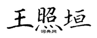 丁谦王照垣楷书个性签名怎么写