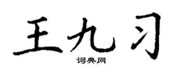 丁谦王九习楷书个性签名怎么写