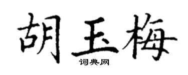 丁谦胡玉梅楷书个性签名怎么写