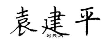 丁谦袁建平楷书个性签名怎么写