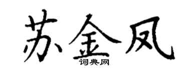 丁谦苏金凤楷书个性签名怎么写