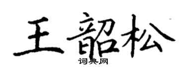 丁谦王韶松楷书个性签名怎么写