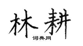 何伯昌林耕楷书个性签名怎么写