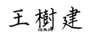 何伯昌王树建楷书个性签名怎么写