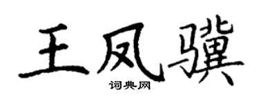 丁谦王凤骥楷书个性签名怎么写