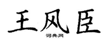 丁谦王风臣楷书个性签名怎么写