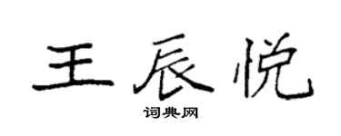 袁强王辰悦楷书个性签名怎么写