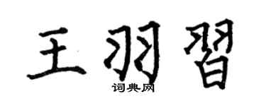 何伯昌王羽习楷书个性签名怎么写