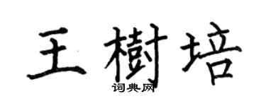 何伯昌王树培楷书个性签名怎么写