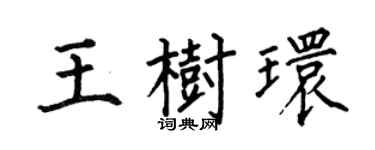 何伯昌王树环楷书个性签名怎么写