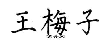 何伯昌王梅子楷书个性签名怎么写