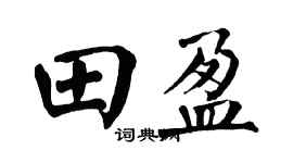 翁闿运田盈楷书个性签名怎么写