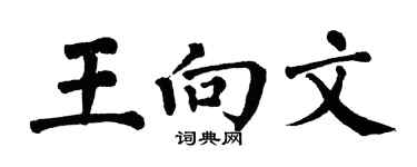 翁闿运王向文楷书个性签名怎么写