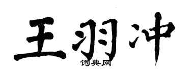 翁闿运王羽冲楷书个性签名怎么写