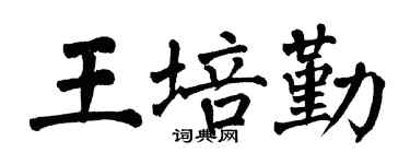 翁闿运王培勤楷书个性签名怎么写