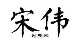 翁闿运宋伟楷书个性签名怎么写