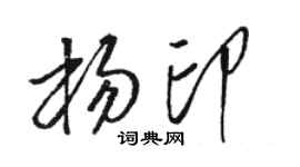 骆恒光杨印草书个性签名怎么写