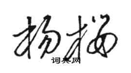 骆恒光杨樱草书个性签名怎么写