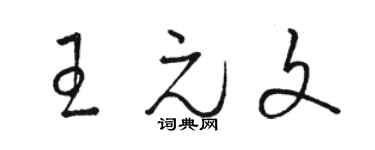 骆恒光王元文草书个性签名怎么写