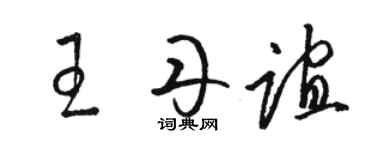 骆恒光王丹谊草书个性签名怎么写